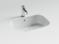 Раковина встраиваемая снизу Ceramicanova Era CN15006 57 глянцевая белая, прямоугольная