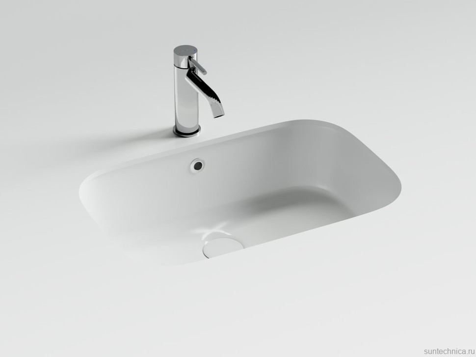 Раковина встраиваемая снизу Ceramicanova Era CN15006 57 глянцевая белая, прямоугольная