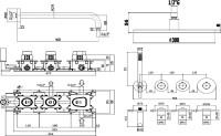 Душевой комплект Paffoni Modular Box KITMB000CRKING С ВНУТРЕННЕЙ ЧАСТЬЮ, верхний душ 30 см, хром