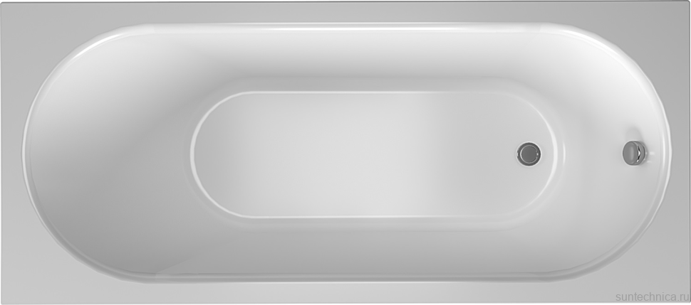 Акриловая ванна Alex Baitler Baikal 140x70 см, встраиваемая, белая, с экраном