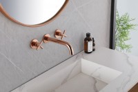 Смеситель для раковины Abber Wasser Kreis AF81121RG С ВНУТРЕННЕЙ ЧАСТЬЮ, розовое золото