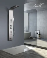 Душевая панель Ceruttispa Virginia BR CT9983 матовая нержавеющая сталь