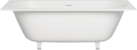 Ванна из искусственного камня Salini Ornella Axis Kit S-Sense 180x80 см, встраиваемая, матовая белая, на ножках, со сливом-переливом