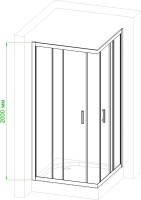 Душевой уголок Royal Bath HPD RB 8090 HPD-C 90x80