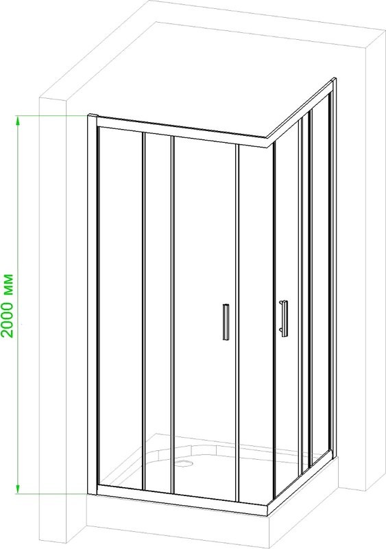 Душевой уголок Royal Bath HPD RB 8090 HPD-C 90x80