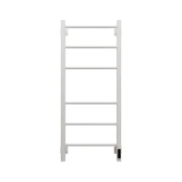 Полотенцесушитель электрический Grota Costa 430х1000 RAL9016 EL 100x45 см, подключение справа, слева, скрытое подключение справа, матовый белый, лесенка, из стали