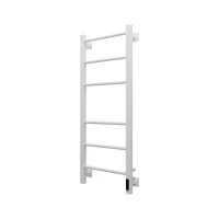 Полотенцесушитель электрический Grota Costa 430х1000 RAL9016 EL 100x45 см, подключение справа, слева, скрытое подключение справа, матовый белый, лесенка, из стали