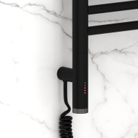 Полотенцесушитель электрический Сунержа Богема 3.1 31-6004-1230 130x35 см, подключение слева, матовый черный, лесенка