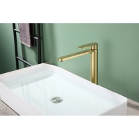 Смеситель для раковины высокий Raglo R10.15.03, золотой сатин Смеситель для раковины высокий Raglo R10.15.03, золотой сатин