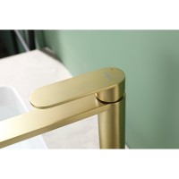 Смеситель для раковины высокий Raglo R10.15.03, золотой сатин Смеситель для раковины высокий Raglo R10.15.03, золотой сатин