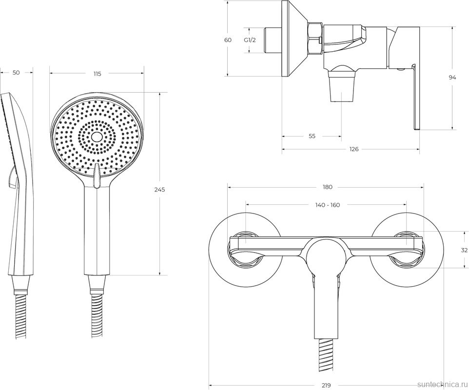 Комплект для ванной BelBagno Aurora ESDM/LVM хром