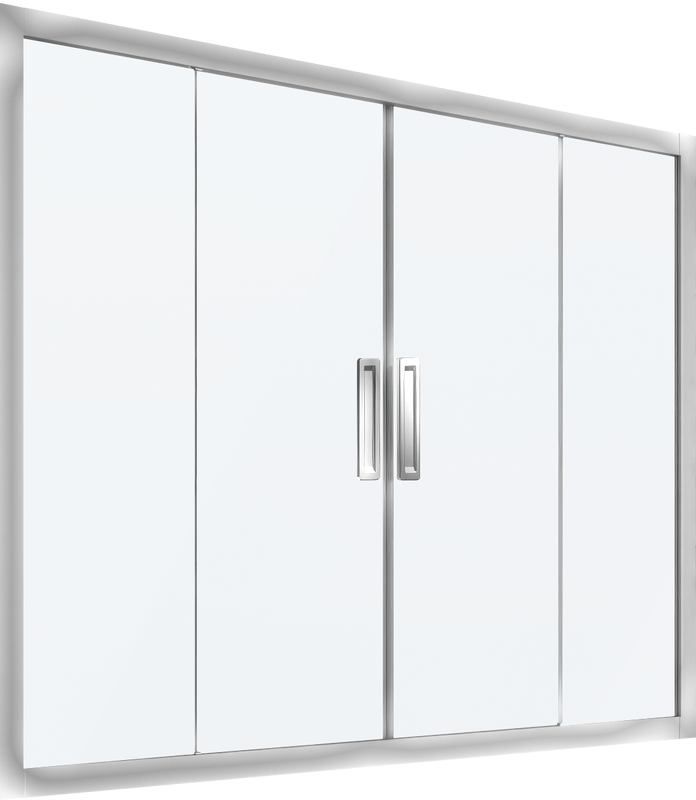 Шторка на ванну Kubele DE019 P4-MAT-CH 210х150 см, профиль хром