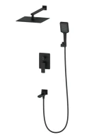 Душевой комплект Wonzon & Woghand WW-88939003-MB С ВНУТРЕННЕЙ ЧАСТЬЮ, матовый черный