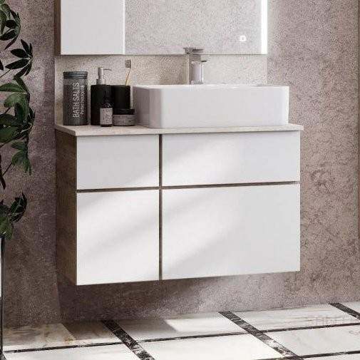 Тумба под раковину AQUATON Мишель 80 дуб эндгрейн