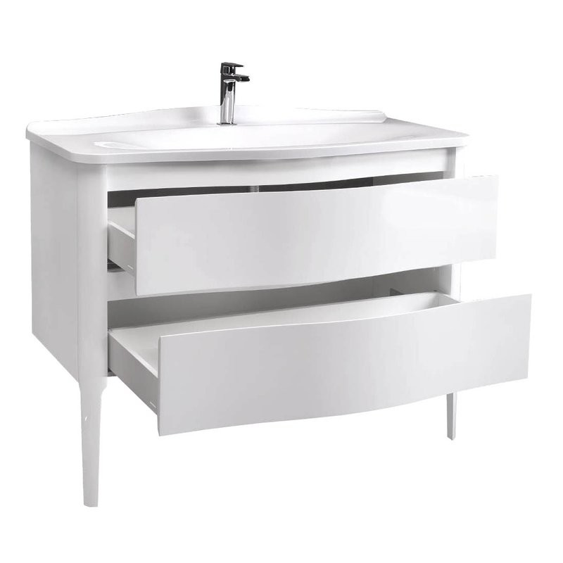 Тумба под раковину без столешницы Belux Анжело Н 110-02 напольная, матовая белая