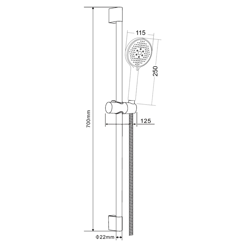 Душевой гарнитур Orange O-Shower OS813b черный