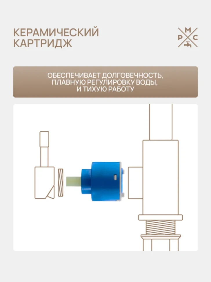 Смеситель для раковины РМС PL7 PL7-001F белый