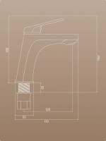 Смеситель для раковины РМС PL7 PL7-001F белый Смеситель для раковины РМС PL7 PL7-001F белый