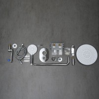 Смеситель для ванны и душа Lemark Ortus LM11322C, встраиваемый