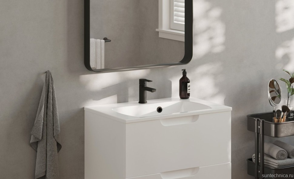 Смеситель для раковины Ravak Solar SL 012.20BL матовый черный