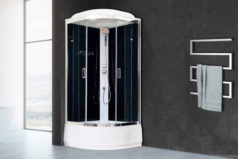 Душевая кабина Royal Bath CK RB90CK5-BT-CH с сиденьем