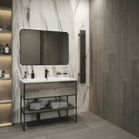 Полотенцесушитель электрический EWRIKA Пенелопа V 120, черный, матовый, вертикальный, узкий, с терморегулятором