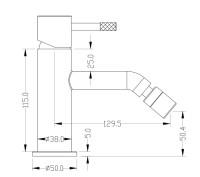 Смеситель для биде Boheme Uno 466-CB copper brushed