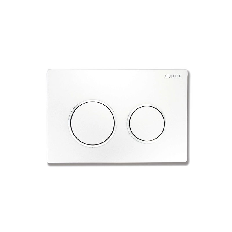 Кнопка смыва для унитаза AQUATEK Small TDI-0000001 АБС-пластик, цвет белый, хром