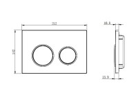 Кнопка смыва для унитаза AQUATEK Small TDI-0000001 АБС-пластик, цвет белый, хром