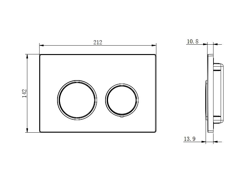 Кнопка смыва для унитаза AQUATEK Small TDI-0000001 АБС-пластик, цвет белый, хром