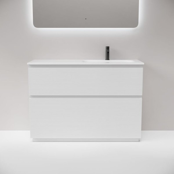 Тумба под раковину в ванную Sancos Folk Floor правая 1190х445х850 мм, напольная с двумя ящиками, Bianco