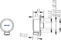 Шланговое подключение Bravat Prolate P7402C-2-RUS