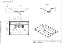Тумба с раковиной Belux Челси НП 65-01 матовая белая