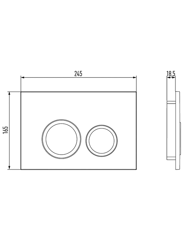 Кнопка смыва для унитаза Jacob Delafon E38066-CP пластик, цвет глянцевый хром, с антибактериальным покрытием