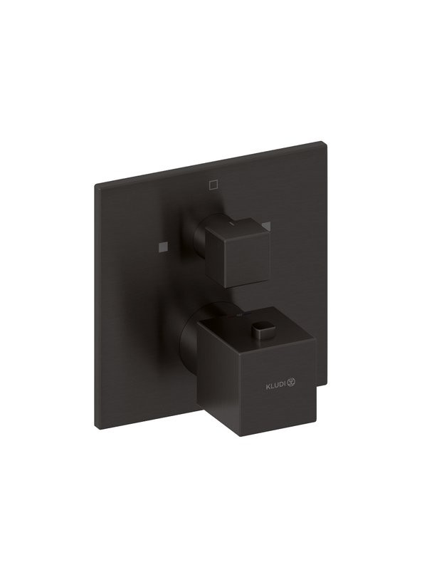 Термостатический смеситель встраиваемый Kludi Decus 54810N275 оружейная сталь PVD