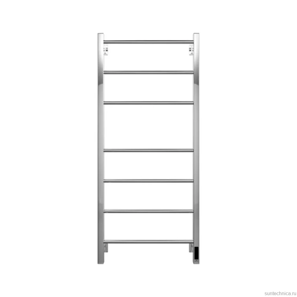 Полотенцесушитель электрический Grota Costa 530х1200 NP EL 120x55 см, подключение справа, слева, скрытое подключение справа, глянцевый хром, лесенка