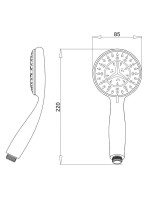 Душевая лейка РМС LE19 хром