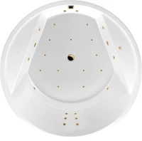 Акриловая ванна Excellent Great Arc Ultra 160x160 см, встраиваемая, с гидромассажем, белая, круглая, с каркасом, со сливом-переливом, фурнитура золото