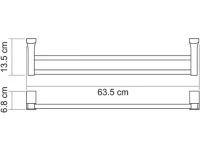 Полотенцедержатель Wasserkraft Leine K-5040 двойной Полотенцедержатель Wasserkraft Leine K-5040 двойной