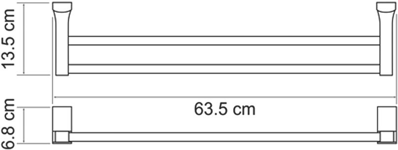 Полотенцедержатель Wasserkraft Leine K-5040 двойной