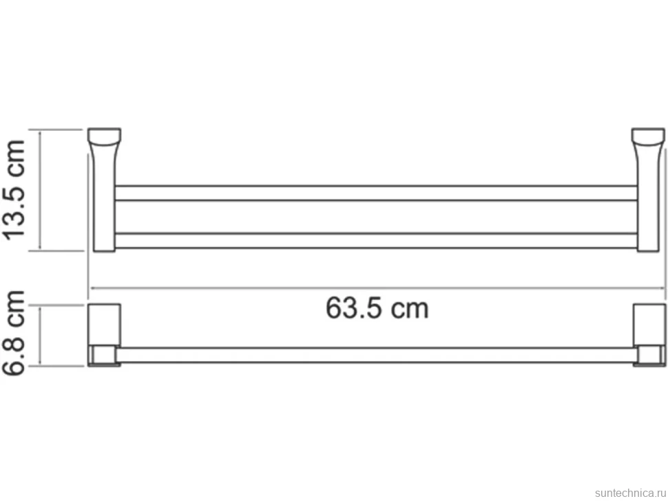 Полотенцедержатель Wasserkraft Leine K-5040 двойной