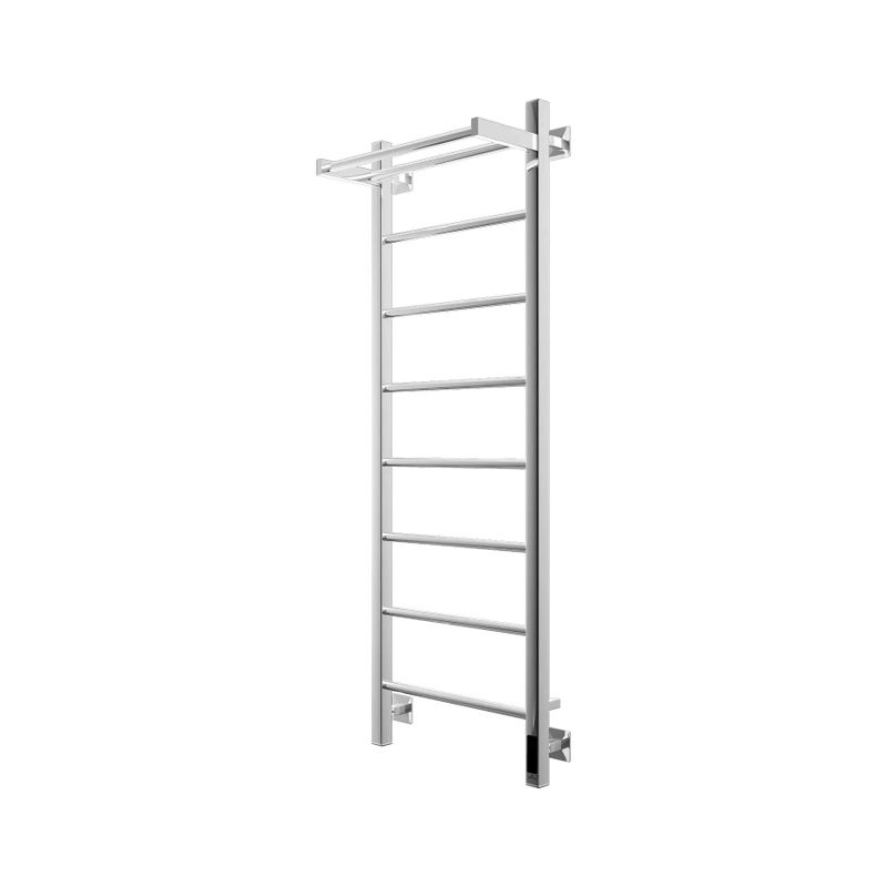 Полотенцесушитель электрический Grota App 430х1200 NP EL 120x45 см, подключение справа, слева, скрытое подключение справа, глянцевый хром, лесенка, с полкой