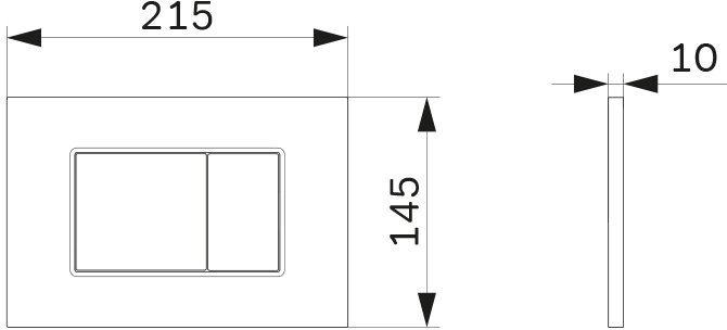 Кнопка смыва для унитаза AM.PM ProC S I070238 пластик, цвет матовый черный