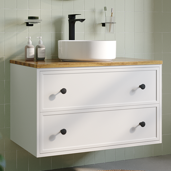 Тумба под раковину IDDIS Torr 80 подвесная, белая матовая