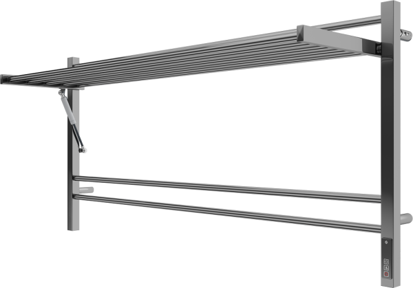 Полотенцесушитель электрический Terminus Горизонт П8 1200x600, с полкой, нержавеющая сталь