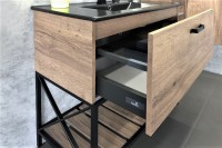 Тумба с раковиной Comforty Бредфорд 90 дуб темный