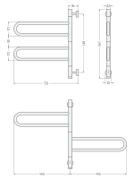 Полотенцесушитель электрический Сунержа Парео 4.0 00-0823-0567 55x50 см, скрытое подключение, глянцевый хром, E-образный