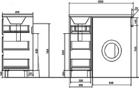 Мебель для ванной комнаты Эстет Dallas Luxe 100 напольная, 3 ящика
