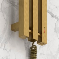 Полотенцесушитель электрический Сунержа Вердикт 4.0 051-0851-1210 120x15 см, подключение справа, скрытое подключение справа, состаренная латунь, I-образный