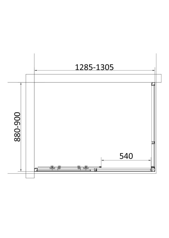 Душевой уголок Vincea Slim VSR-6SL9013CLB 130х90 см, профиль матовый черный, стекло прозрачное